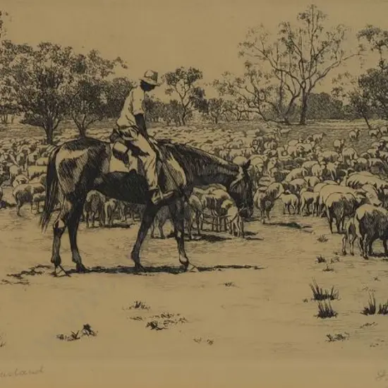 MARLER, George (1879-1960) - Droving in Queensland