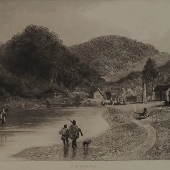 BREES, Samuel Charles (1810-1865) - N'Houranga (Ngauranga Gorge and Stream), 1847