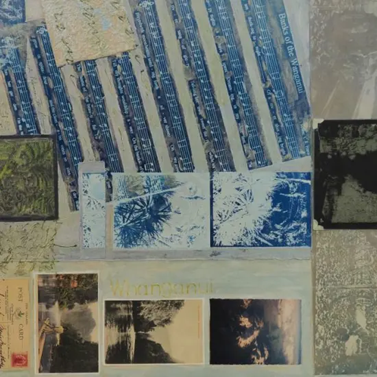 UNKNOWN artist - Whanganui River Collage - Old Postcards with Old Photo Negative