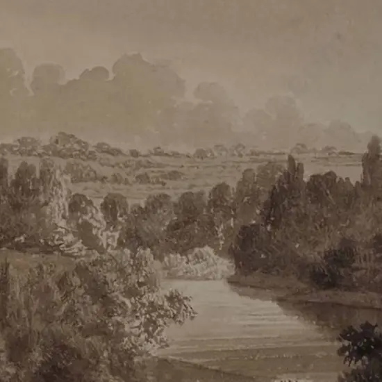 GLOVER, John (1767-1849) after - Sepia toned Country Scene - From the Arnold Fellows Collection No 599