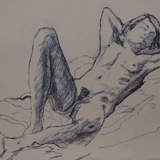 SKERMAN, Susan (1928-) - Androgenous Reclining Nude