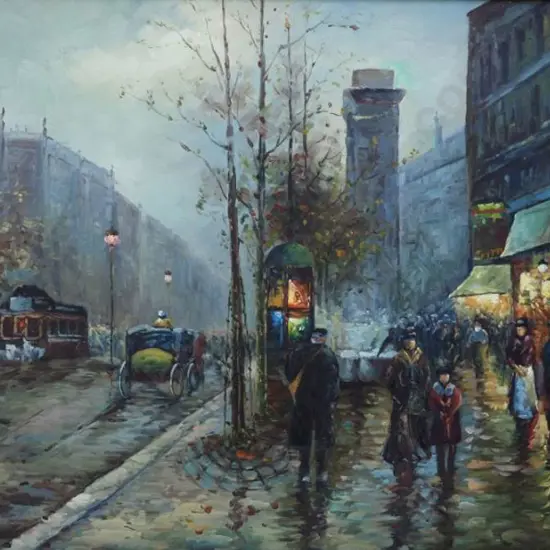 UNKNOWN artist - Parisian Street 1890s