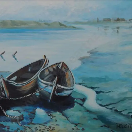 RIVERS, Felicity - Two Dinghys at Small Jetty