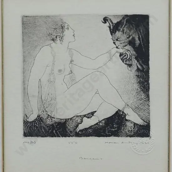 LINDSAY, Norman (1879-1969) - Bargains - Facsimile etching No 368/500