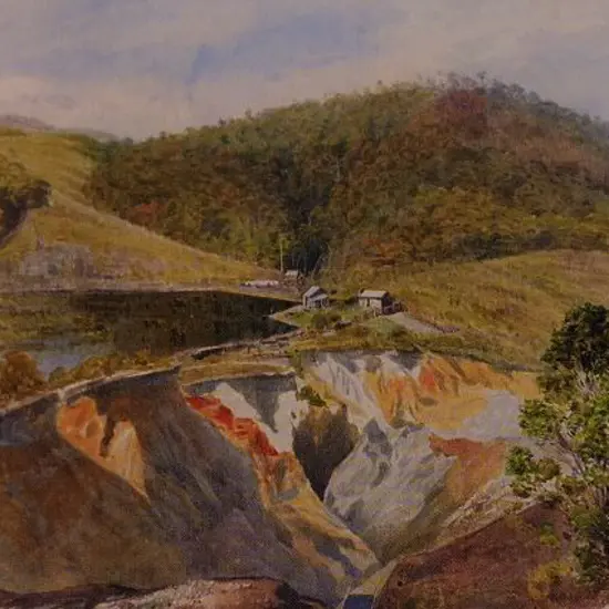 RICHMOND, James Crowe (1822-1898) - Mining Claim, Bedstead Gully, Collingwood, 1873