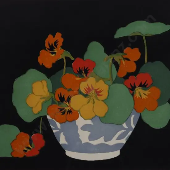 HALL THORPE, John (1874-1947) - Nasturtiums