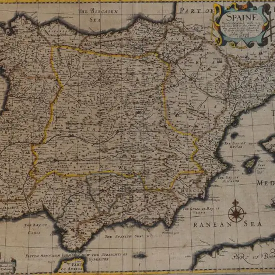 SPEED, John (1552-1629) - Map of Spaine, 1626