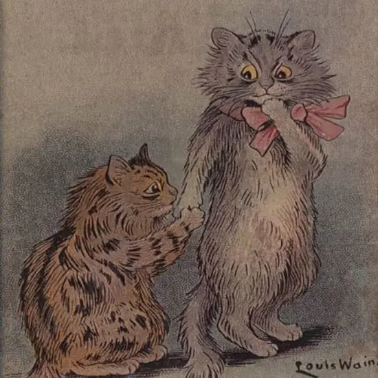 WAIN, Louis (1860-1939) - Two Cats - early 20th Century