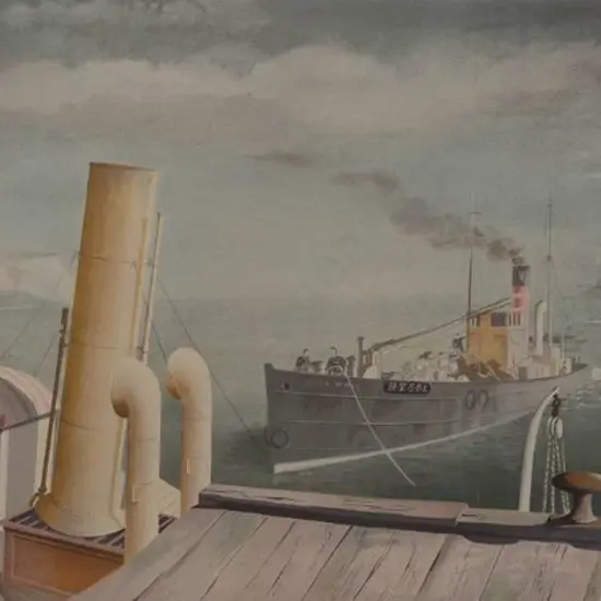 KELLY, Felix (1914-1994) - Drifter & Paddle Steamer