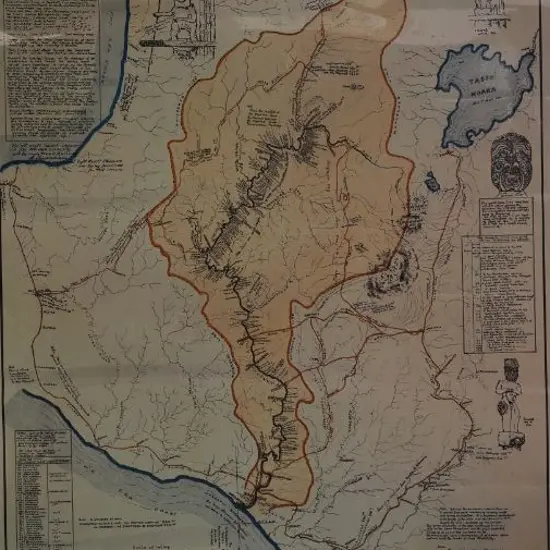 STEWART, John Tiffin (1827-1913) - Map of Wanganui River - Reprint of 1903 Map