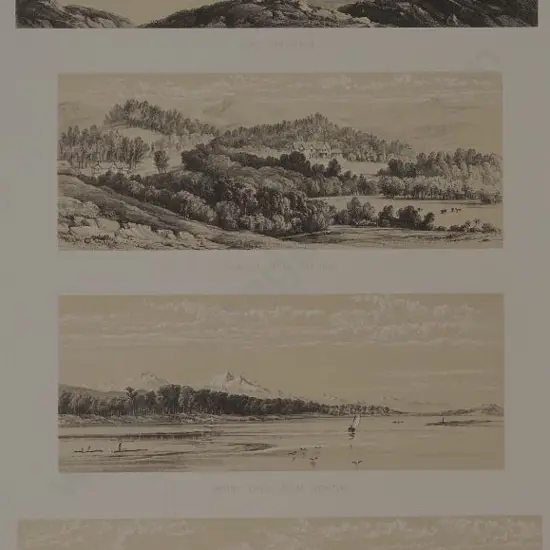 BARRAUD, Charles Decimus (1822-1897) - Lake Coleridge, Cheviot Hills Station. Mt Cook, Holitika River