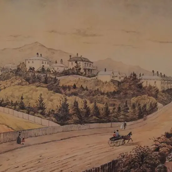 AUBREY, Christopher (1868-1906) - Brougham Street, Mt Victoria, Wellington, 1889