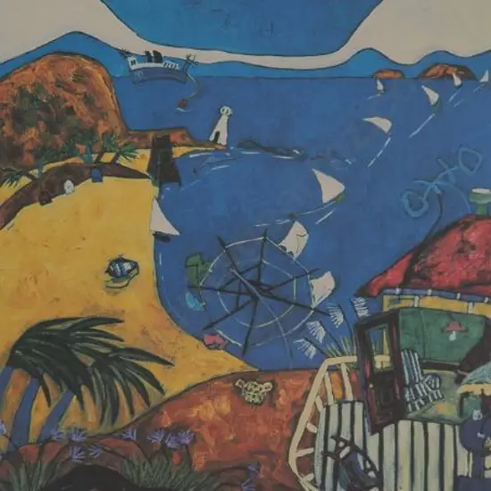 WARD, Joanna (Active 1980s-90s) - Three Palms and a Deckchair