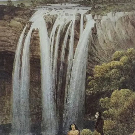 EARLE, Augustus (1793-1838) - The Wye Matte - a Waterfall near the Kiddy Kiddy, 1827