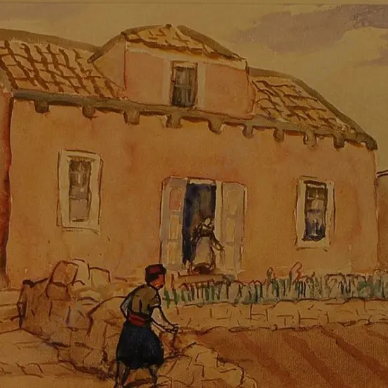 BURGE, Maud (1865-1957) - The Pink House