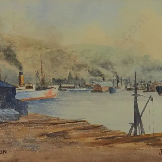 NICHOLSON, John Howard (1855-1930) - Wellington Harbour