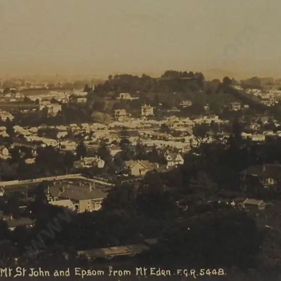 RADCLIFFE, Frederick George (1863-1923) - Mt St John & Epsom From Mt Eden, Auckland c. 1905