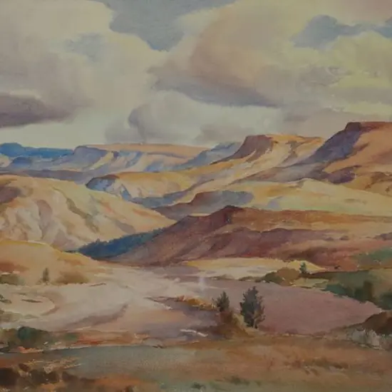LAUGESEN, Carl Thorwald (1900-1987) - Desert Escarpment