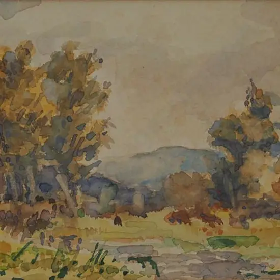 CROMPTON-SMITH, Maurice (1864-1953)  - Scene in Hutt Valley c. 1890