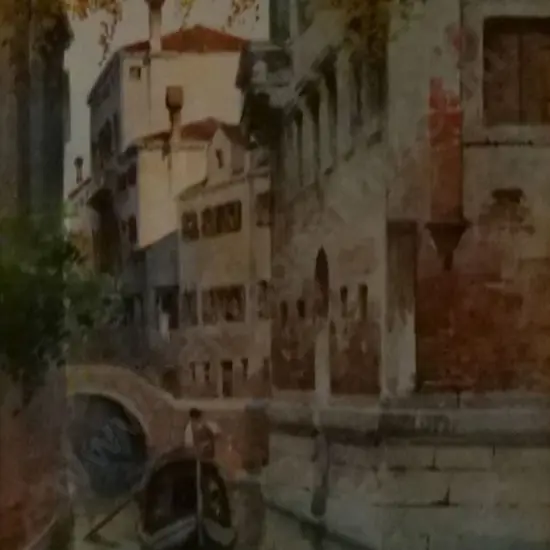 BENVENUTI, E. - Gondola on Venice Canal