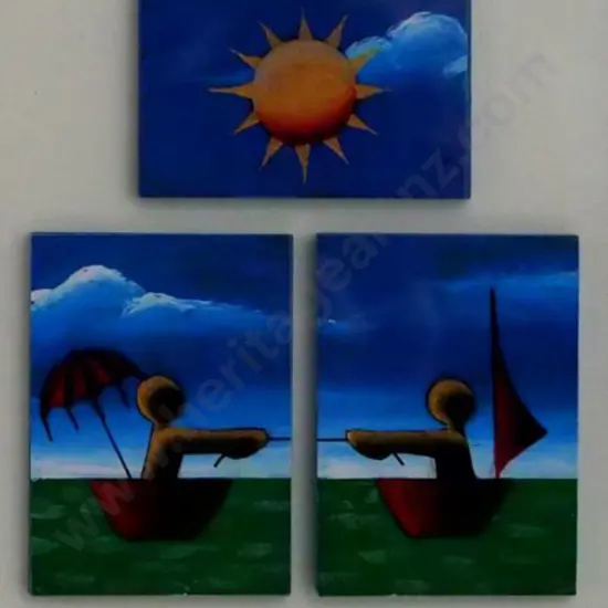 MASON, Karen (1954-)_ - Across Oceans - Triptych