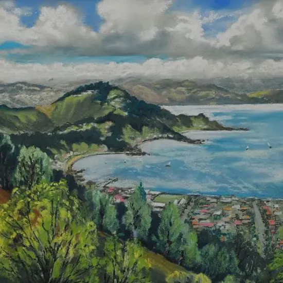 MAUND, Allan H. (1913-1992) - Wellington Harbour from Seatoun Heights