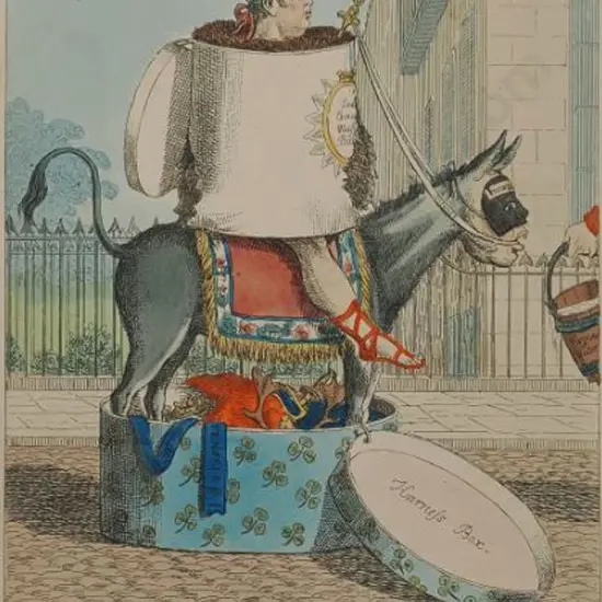 DIGHTON, Robert (1752-1814) - My Ass in a Bandbox -Satire on George 1V - c. 1790
