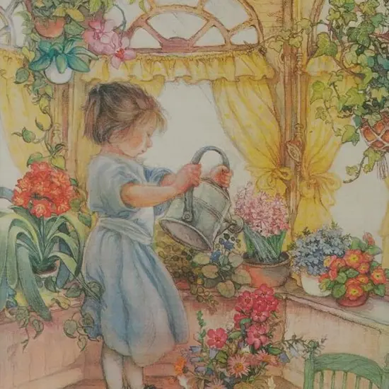 LISI - Young Girl Watering Plant