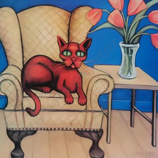 RAFUSE - Cat on Armchair