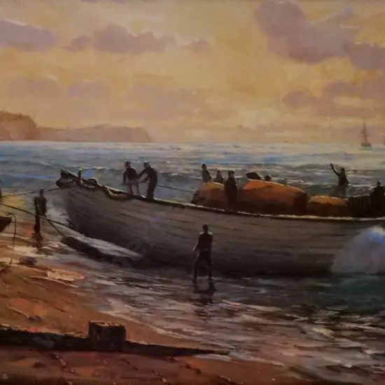 SPEEDY, John (1940-) - Landing Services, Timaru - Unloading Woolbales