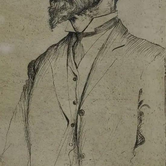 RICHARDSON, Harry Linley (1878-1947) - Stern Gentleman with Goatee