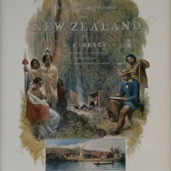 BREES, Samuel Charles (1810-1865) - Title Page from Pictorial Illustrations of New Zealand - 1968 Reprint