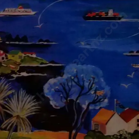 ROBERTS, Glenda (1939-2014) - Wellington Heads from Breaker Bay