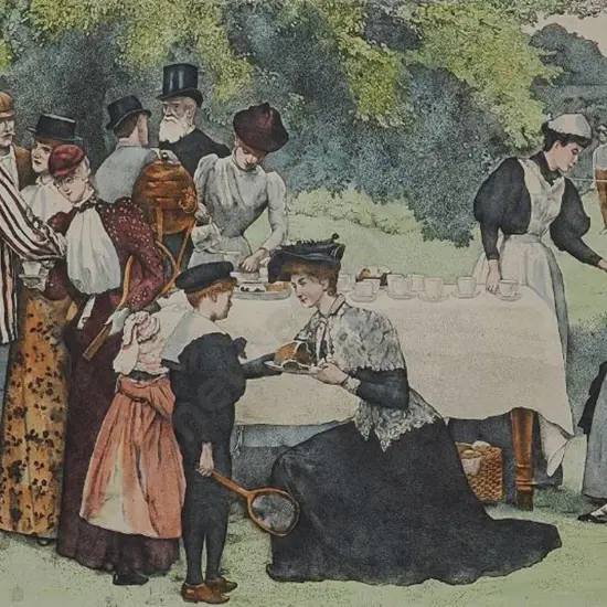 BRENTNALL, E.J. (1846-1902) - Tea at Wimbledon 1891
