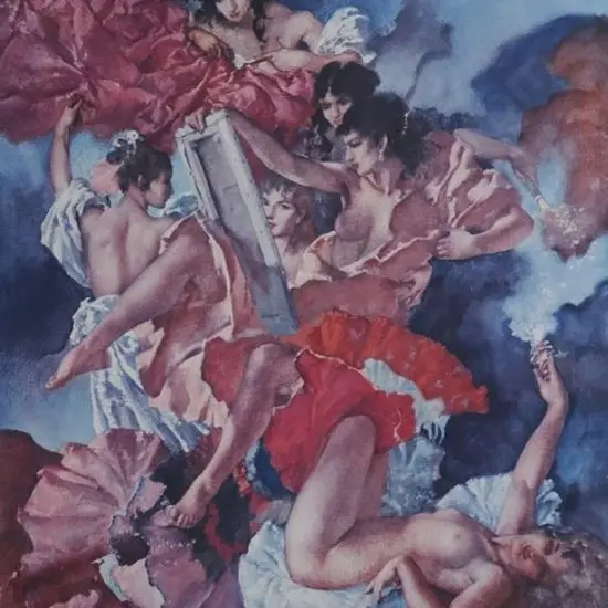 FLINT, Sir William Russell R.A. (1880-1969) - A Question of Attribution 1963