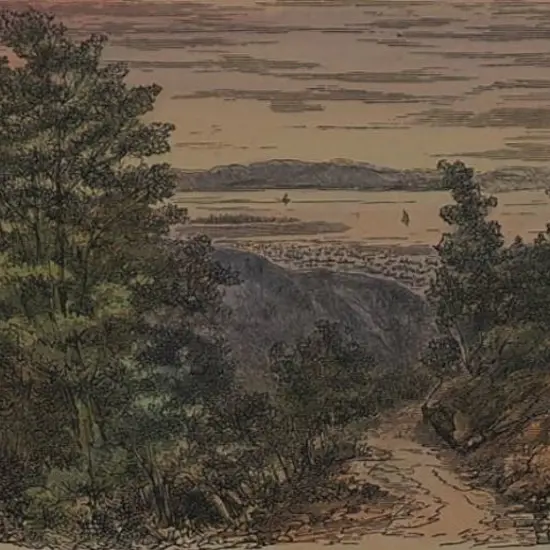 BARRAUD, Charles Decimus (1822-1897) - View over the River Thames from the Lover's Walk