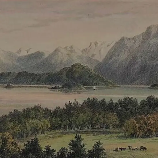 BARRAUD, Charles Decimus (1822-1897) - Lake Manipori (Manapouri)
