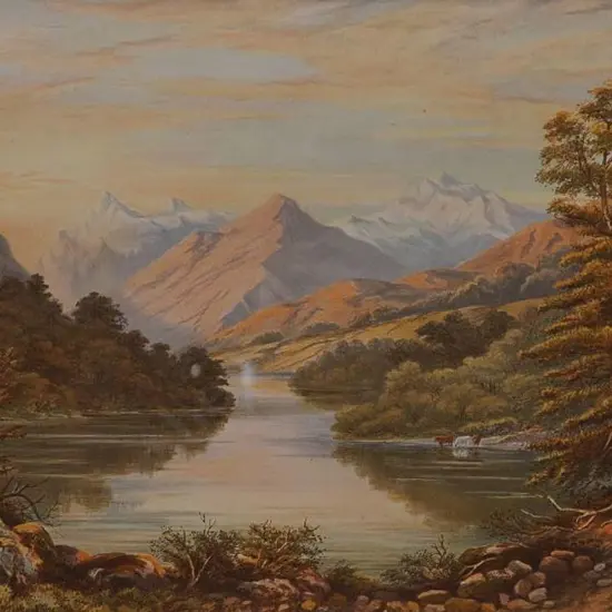 BARRAUD, Charles Decimus (1822-1897) - NZ Graphic & Descriptive (1877) - Lake Mavora
