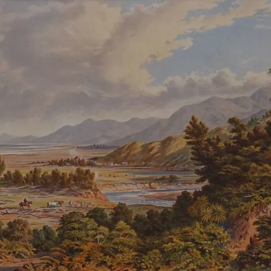 BARRAUD, Charles Decimus (1822-1897) - NZ Graphic & Descriptive (1877) - Wairarapa Lake