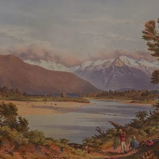BARRAUD, Charles Decimus (1822-1897) - NZ Graphic & Descriptive (1877) - Hokitika River