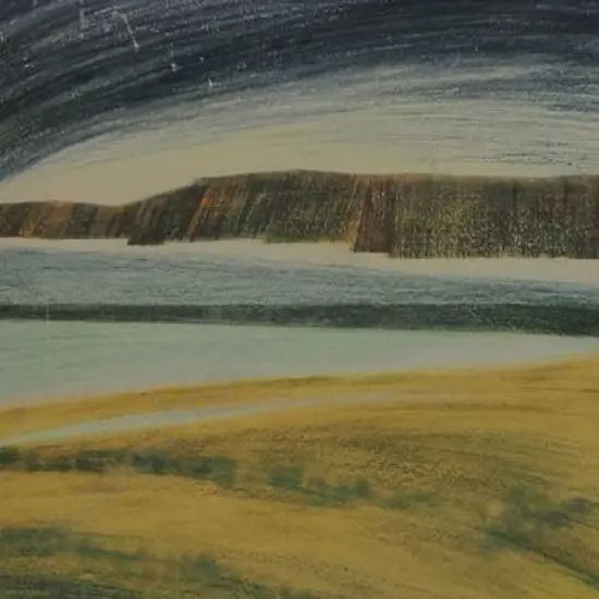 UNKNOWN artist - Headlands with Sea & Fields (Abstract)