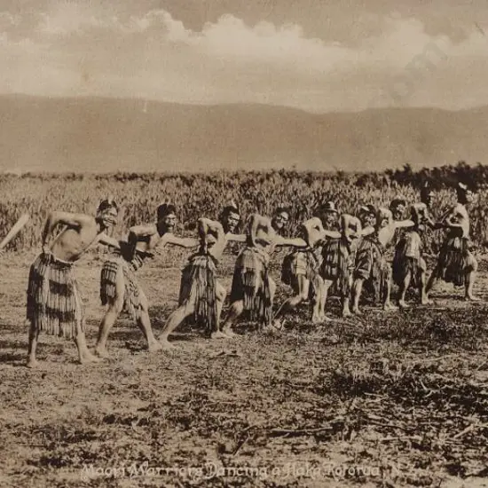 UNKNOWN - Maori Warriors Dancing a Haka, Rotorua, c.1910