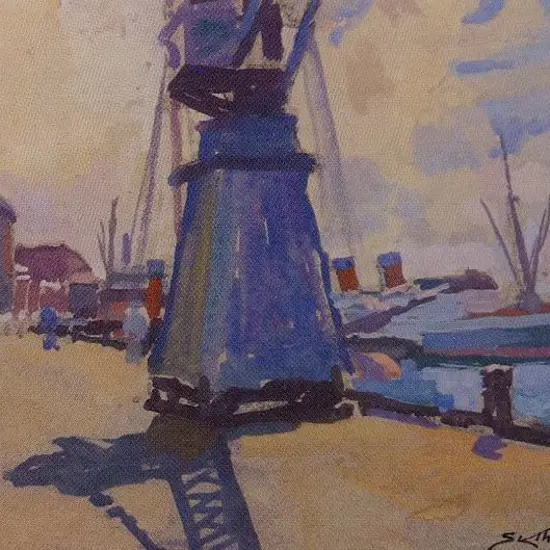 THOMPSON, Sydney Lough (1877-1973) - Wellington Wharf