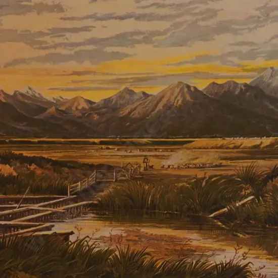 BARRAUD, Charles Decimus (1822-1897) - Mount Alford - New Zealand Graphic & Descriptive (1877)