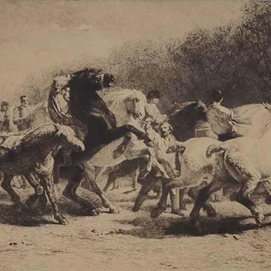 BONHEUR, Rosa (1822-1899) - The Horse Fair