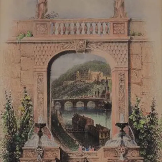 UNKNOWN artist - Couple on Steps by River