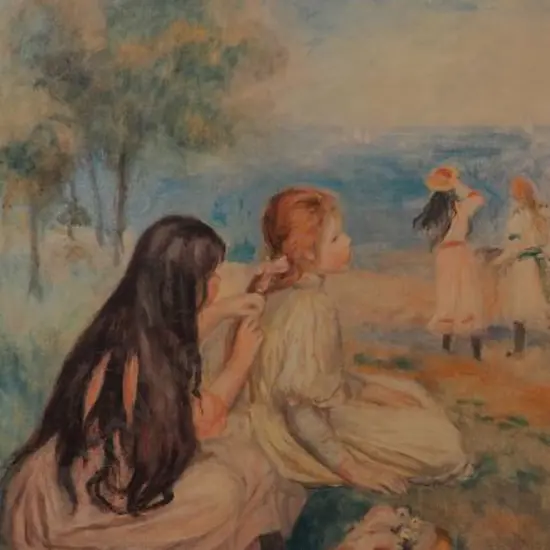 RENOIR, Pierre-Auguste (1841-1919) - Young Girls by Sea