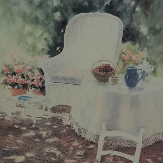 BANTER, N. - Wicker Chair and Flowers