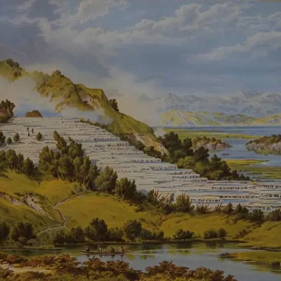 BARRAUD, Charles Decimus (1822-1897) - Te Tarata Roto Mahana (White Terraces)