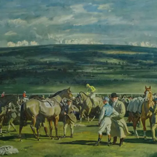 MUNNINGS, Sir Alfred (1878-1959) - In the Saddling Paddock